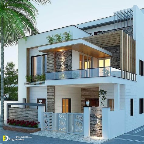 Most Popular Modern Dream House Exterior Design Ideas - Engineering Discoveries House Designs In Kenya, Sama Sama, 2 Storey House Design, House Outer Design, Eksterior Modern, Small House Front Design, Small House Design Exterior, Modern Small House Design, Front Elevation Designs