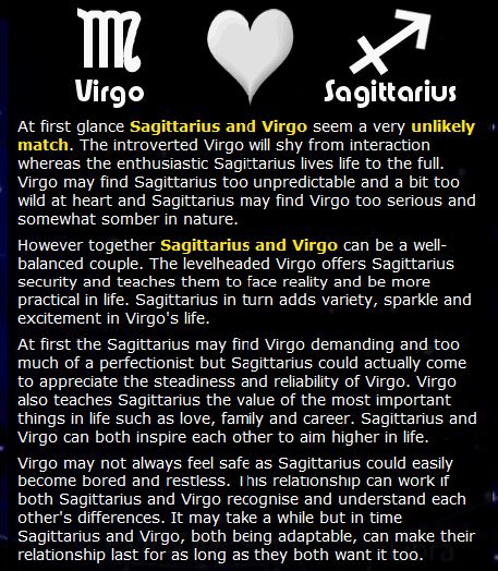 Sagg 'n'Virgo. Wow the first iv ever read something positive about bran and my signs!  This is true to a T!  He drives me insane though we get along so well and have fun ❤️ Quotes About Virgo, Virgo And Sagittarius Compatibility, Virgo Relationships, About Virgo, Sagittarius Compatibility, Virgo And Sagittarius, Zodiac Sign Virgo, Sagittarius Girl, Sagittarius Quotes