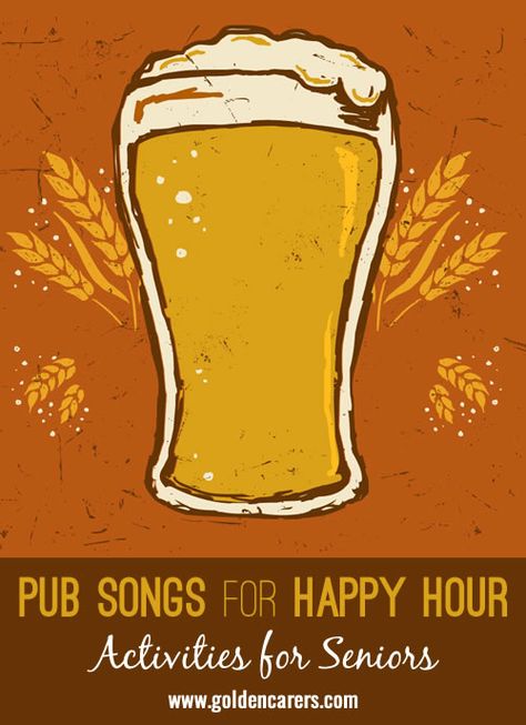 Happy Hour For Seniors, Activity Ideas For Seniors, Happy Hour Ideas, August Ideas, August Activities, Ideas For Seniors, Assisted Living Activities, Activities For Seniors, International Beer Day