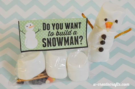 Frozen Build A Snowman, Build A Snowman Craft, Marshmellow Snowman, Build A Snowman Kit, Christmas Party Snacks, Snowman Tags, Snowman Treats, Snowman Diy, Diy Schneemann