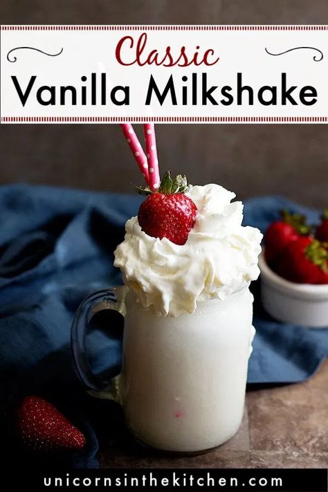 Everyone loves a classic vanilla milkshake! Creamy and luscious, this vanilla milkshake is so easy to make at home. Make this tasty drink and enjoy! Vanilla Milkshake Recipe, Multicultural Recipes, Milkshake Recipe Easy, Homemade Milkshake, Best Milkshakes, Chicory Recipe, Milkshake Recipe, Vanilla Milkshake, Vanilla Milk