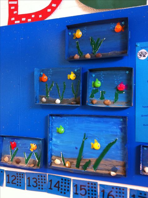 Thema Water, Sea Crafts, Ocean Crafts, Fish Tanks, Sea Theme, Camping Art, Childrens Crafts, Ocean Themes, Preschool Art