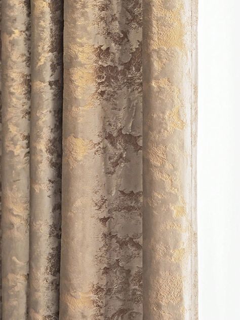 2pcs Luxury Velvet Blackout Curtain For Living Room Thermal Insulation Room Darkening Window Curtain Panel Grommet Top Beige    Polyester     Home Decor, size features are:Bust: ,Length: ,Sleeve Length: Bedroom Simple Modern, Golden Curtains, Hotel Sheets, Curtain Room, Window Screen, Ceiling Installation, Window Screens, Pencil Pleat, Top Rings