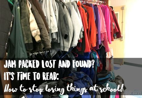 Packed lost and found? How to stop losing things at school! Lost And Found Box Ideas For School, School Lost And Found Organization, School Lost And Found Ideas, Lost And Found Ideas For School, Pta Ideas, School Playground, Lose Something, Morning Meeting, School Related