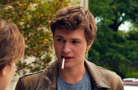 "its a metaphor. you see, you put the thing the does the killing right between your teeth, but you never give it the power to kill you. a metaphor." -augustus waters.- Hazel Grace Lancaster, Green Movie, Augustus Waters, John Green Books, Ansel Elgort, Baby Driver, Looking For Alaska, Mtv Movie Awards, Shailene Woodley