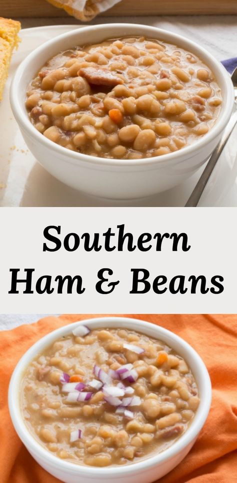 Recipes With Ham Broth, Southern Ham, Ham Broth, Ham Hocks And Beans, White Beans And Ham, Beans And Ham, Beans Soup, White Bean Recipes, Southern Comfort Food