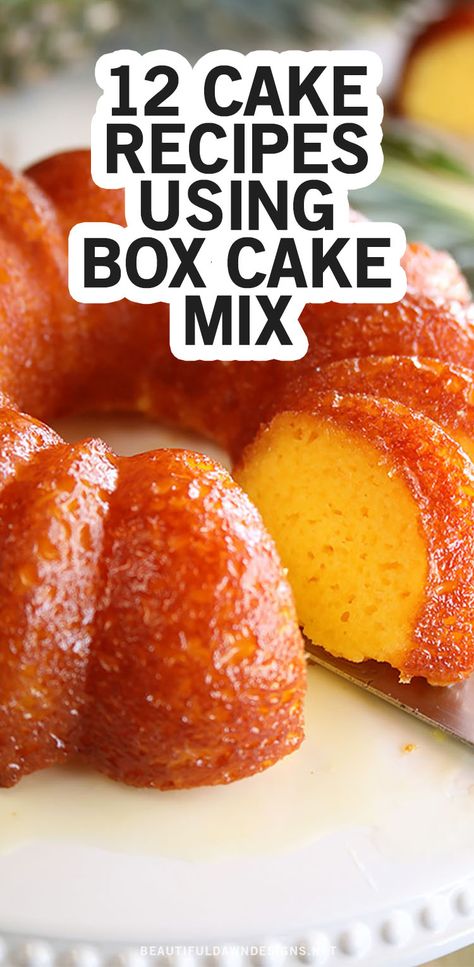 Box Cake Mix Pound Cake, How To Make Pound Cake From Box Cake, Best Cake Box Mix Recipe, Filled Bundt Cake Recipes From Mix Boxes, Bundt Cake Box Recipes, Best Cakes From A Box Cake Mixes, Half Box Cake Mix Recipe, Butter Recipe Yellow Cake Mix Recipes, Pound Cake Mix Recipes Boxed