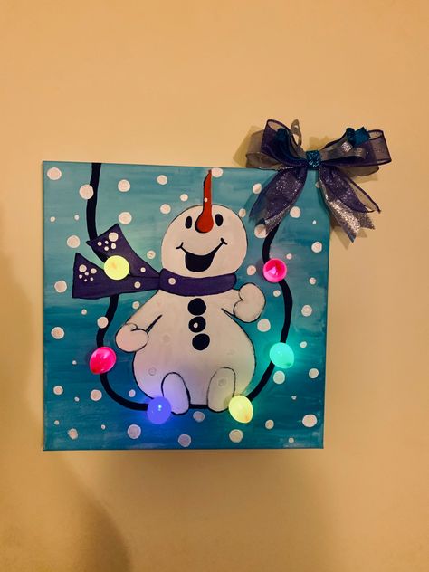 Christmas Rocks, Christmas Canvas Art, Miniature Paintings, Christmas Rock, Christmas Painting, Snowman Painting, Art Winter, Christmas Canvas, Tree Necklace