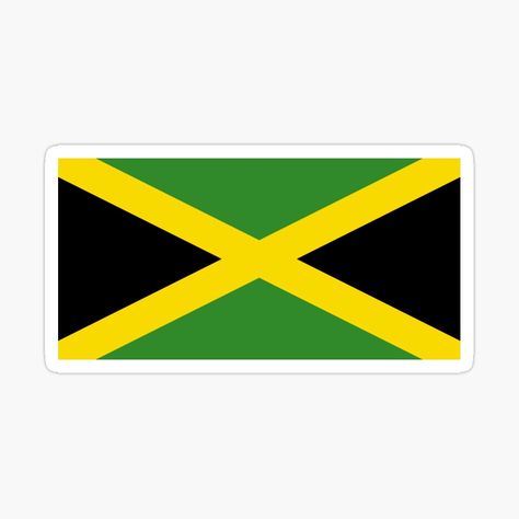 Jamaican Independence Day, Flag Of Jamaica, Jamaican Flag, Jamaican Culture, Jamaica Flag, Flag Sticker, Negril, Car Bumper Stickers, Travel Souvenirs