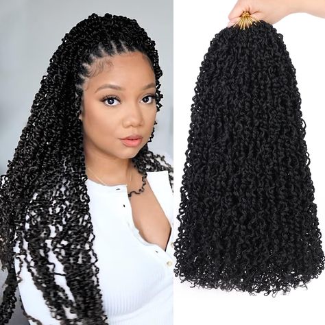 PRICES MAY VARY. 【18 Inch Pre-twisted Yanky Twist Crochet Hair】 Get ready to show off your charm with our beautiful Yanky Twists Braiding Hair Curly Ends! Our new style Bohemian Yanky Twists Crochet Braids is Pre-Twisted, with very natural little curls at the ends, very cute. 8 packs/lot, 30 strands/pack, total 240 strands,usually 7-10 packs can full one head.There are many colors to choose from to match your style! 【Made of high quality material,Zero shedding]】Our small Passion Twist Crochet Ha Yanky Twist, Curly Twists, Twists Crochet, Hair Spring, Crochet Hairstyles, Spring Twists, Crochet Twist, Hair For Women, Braiding Hair