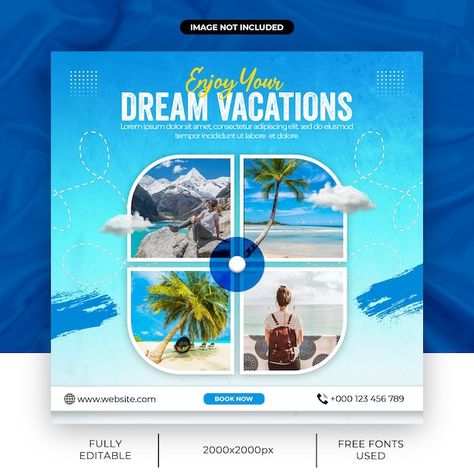 Instagram Social Media Post, Poster Design Kids, Travel Advertising Design, Travel Advertising, Banner Design Inspiration, Travel Poster Design, Social Media Post Template, Poster Layout, Creative Poster Design