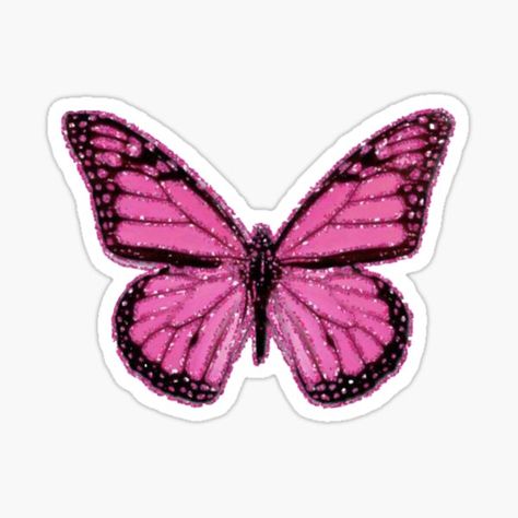 Looking for a gift for someone special? You're in the right place! • Millions of unique designs by independent artists. Find your thing. Glittery Butterfly, Y2k Stickers, Indie Kids, Pink Butterfly, Aesthetic Stickers, Sticker Collection, Y2k Aesthetic, Glossier Stickers, Transparent Stickers