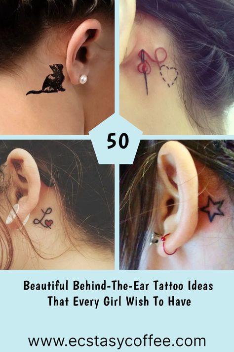 Ear Tattoo Design Behind, Small Tattoo Behind Ear Woman, Tattoo For Behind The Ear, Tattoos For Behind The Ear For Women, Ear Tattoo Ideas Women, Behind The Ear Tattoo Ideas Small Unique, Female Behind The Ear Tattoos, Ear Tatoos Small Meaningful, Behind The Ear Tattoo Ideas Women