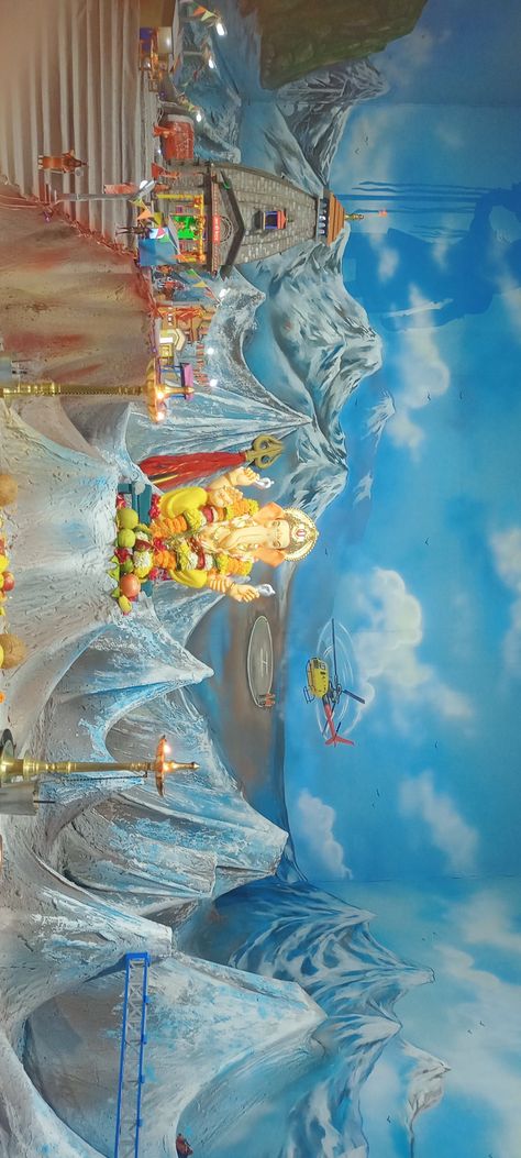 Kedarnath Decoration, Kedarnath Decoration For Ganpati, Ganesh Background Decoration, Ganpati Bappa Decoration, Bappa Decoration, Chaturthi Decoration, Ganesh Decoration, Ganpati Decoration Theme, Ganpati Decor