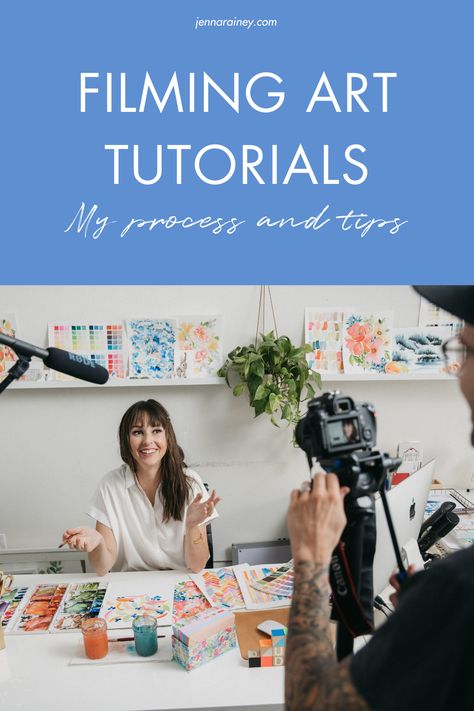 My filming digital art tutorial process and tips. In this video we discuss the equipment we use, how we film, edit, and share what the whole process looks like. We'll be sharing some helpful tips and techniques along throughout the whole video to help you produce your very own YouTube art tutorials. Art Entrepreneur, Jenna Rainey, Starting A Youtube Channel, Digital Art Studio, Artist Lifestyle, Film Edit, Youtube Artists, Learning Art, Doodle Bug