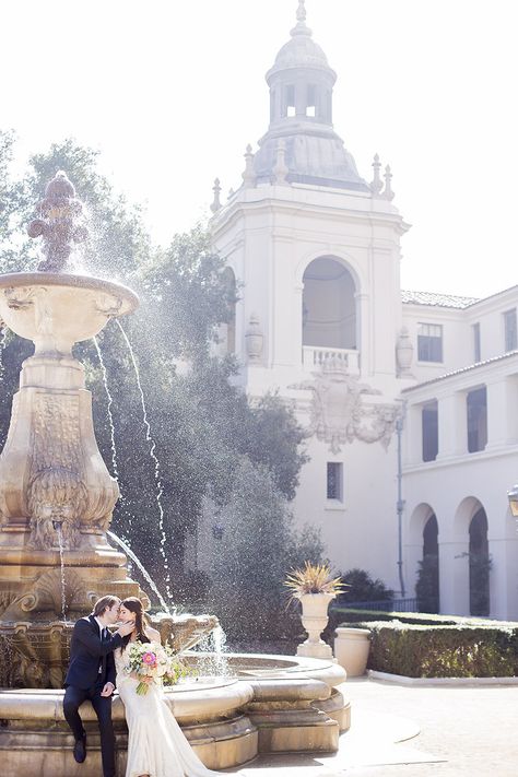 European Elopement, Pasadena City Hall, A Bouquet Of Roses, Peonies And Hydrangeas, Roses Peonies, Bouquet Of Roses, City Hall Wedding, Pasadena California, Photo Makeup