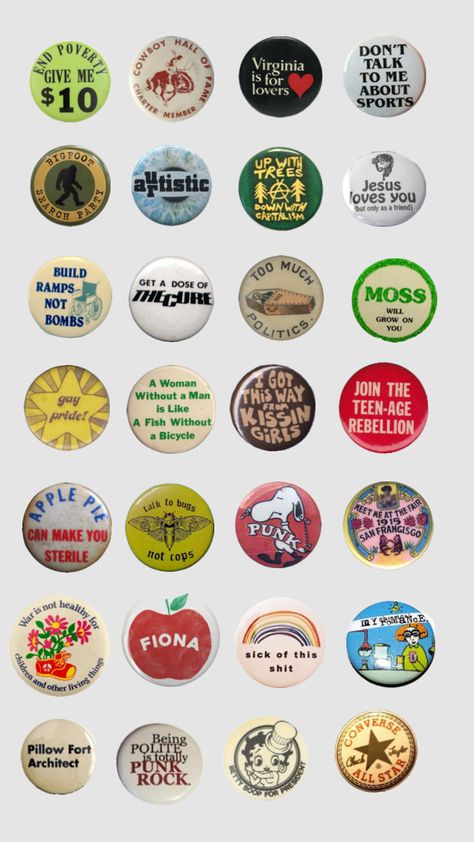 Random pins I enjoy Pin Badge Ideas, Aesthetic Pins Button, Diy Button Pins, Button Pin Design Ideas, Pin Design Ideas, Button Pins Aesthetic, Pin Button Design, Badges Ideas, Pins Ideas