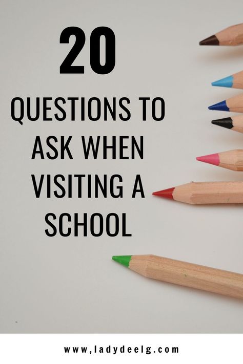 Good questions to ask when visiting a preschool, daycare center or school. Good Questions To Ask, School Interview, Good Questions, Daycare Center, Fun Questions To Ask, 20 Questions, Christian School, Charter School, What If Questions