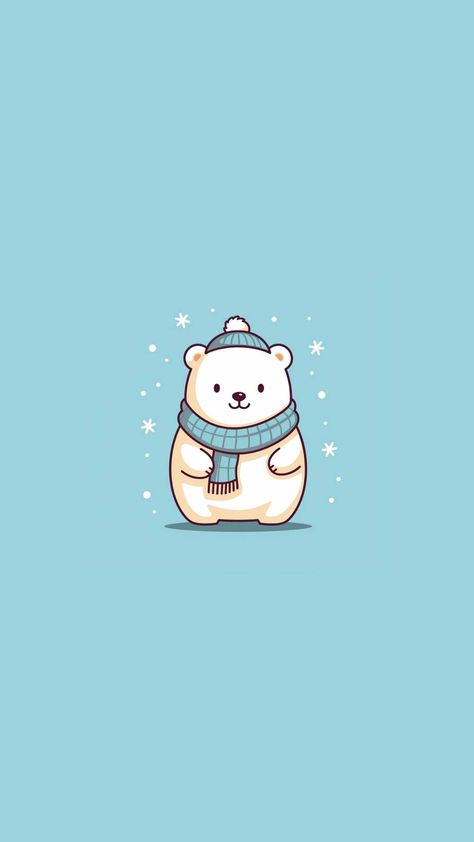 50 Cute Polar Bear Phone Wallpapers: Your Daily Dose of Cuteness - Crafty Cici Joy Polar Bear Aesthetic Wallpaper, Polar Bear Cute Drawing, Polar Bear Background, Cute Wallpapers Winter, Phone Backgrounds Winter, Cute Polar Bear Drawing, Cute Bear Wallpaper, Polar Bear Wallpaper, Cartoon Polar Bear