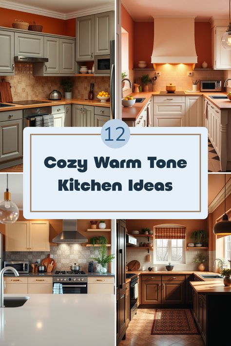 Looking to revamp your kitchen with warm tones? Check out this list of 12 cozy warm tone kitchen ideas that will transform your space into a warm and inviting haven. From soft earth tones to rich wooden textures, discover how to create a warm atmosphere that makes cooking a joy. Learn about the most stylish color combinations and finishes that can uplift your kitchen aesthetic. Whether you prefer rustic charm or contemporary warmth, you'll find inspiration to get started on your next home project! Kitchen With Beige Walls, Neutral Kitchen Colors Earth Tones, Fall Color Kitchen Ideas, Cozy Kitchen Remodel, Warm Homey Kitchen, Kitchen Remodel Neutral Colors, Clay Color Kitchen, Warm Kitchen Color Palette, Warm Kitchen Cabinet Colors