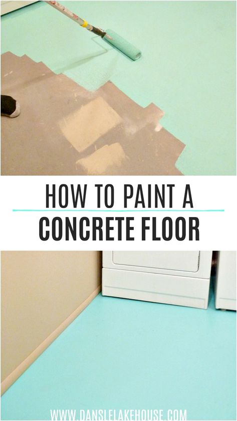 Paint A Concrete Floor, Concrete Laundry Room Floor, Painted Concrete Floors Indoor, Concrete Laundry Room, Turquoise Laundry Room, Concrete Bathroom Floor, Painting Concrete Floors, Painted Cement Floors, Concrete Floor Paint