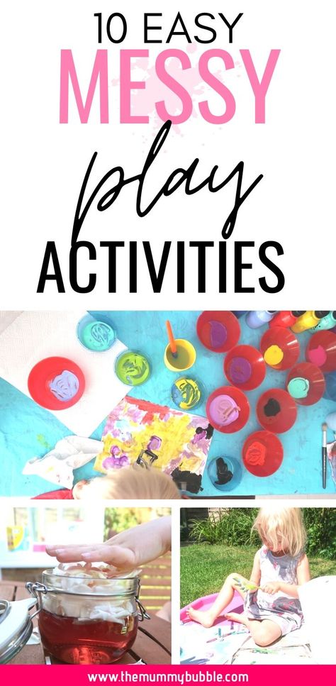 Looking for some fun and easy messy play activities for toddlers and young children? Here are 10 fab ideas for messy play! Fun crafts and ideas for things to do with your kids at home #play #messyplay Easy Messy Play, Messy Play Ideas, Play Ideas For Kids, Outside Activities For Kids, Positive Parenting Toddlers, Messy Play Activities, Screen Free Activities, The Mummy, Messy Play