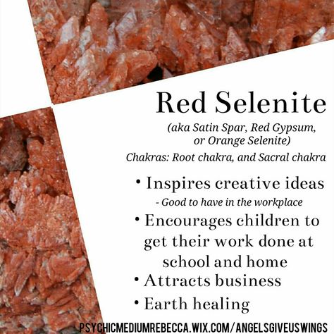 Red Selenite crystal meaning Orange Selenite Crystal Meaning, Orange Selenite Meaning, Peach Selenite Crystal Meaning, Learning Crystals, Selenite Crystal Meaning, Crystal Wishlist, Selenite Meaning, Gemstones Meaning, Crystal Cards