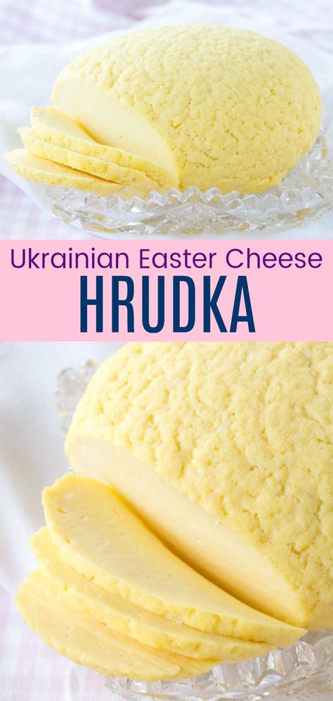 Hrudka - my generations old family recipe for the traditional Ukrainian Egg Cheese for Easter to serve with ham, kielbasa, and paska or Polish babka. Polish Babka, Italian Cream Cheese Cake, Easter Cheese, Decadent Recipes, Gf Snacks, Slovak Recipes, Gluten Free Easter, Easter Recipe, Easter Dishes