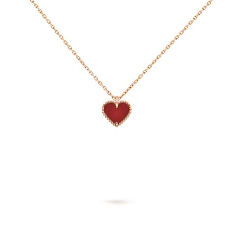 Sweet Hearts pendant 18K rose gold, Carnelian - Van Cleef & Arpels Van Cleef Necklace, Alhambra Pendant, Van Cleef & Arpels, Watch Cufflinks, Clover Ring, Jewelry Photography Styling, Sweet Hearts, Van Cleef And Arpels, Luxe Jewelry