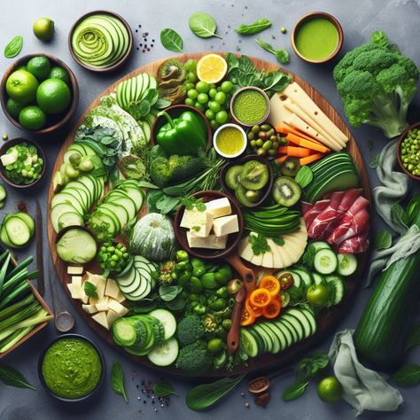 Go Green With Flavor: Creative Green Charcuterie Board Ideas - Green Charcuterie Board, Green Food Ideas, Wicked Party, Green Foods, Board Night, Green Chakra, Charcuterie Board Ideas, Charcuterie Inspiration, Green Food