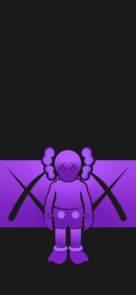 Kaws Wallpaper Purple And Black, Purple Kaws Wallpaper, Purple Kaws, Kaws Purple, Kaws Nails, Kaws Painting, Kaws Iphone Wallpaper, Pretty Wallpaper Ipad, Purple Aesthetic Background