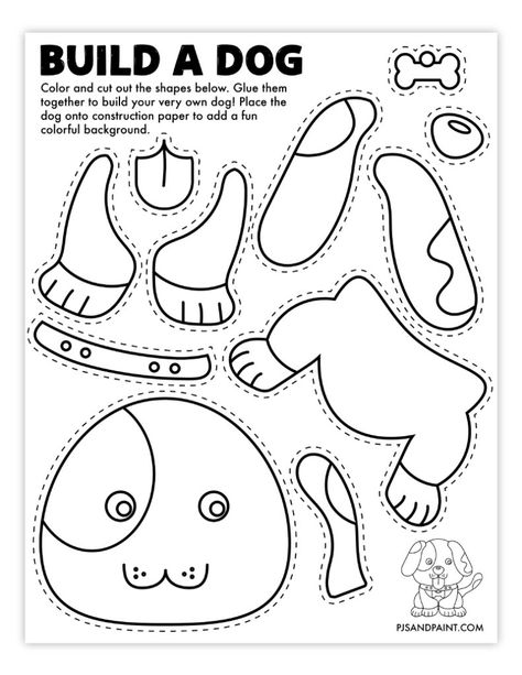 44 Free Printable "Build Your Own" Crafts Christmas Printouts, Scissors Practice, Fire Truck Craft, Train Crafts, Free Printables For Kids, Truck Crafts, Elf Crafts, Monkey Crafts, Snowman Coloring Pages