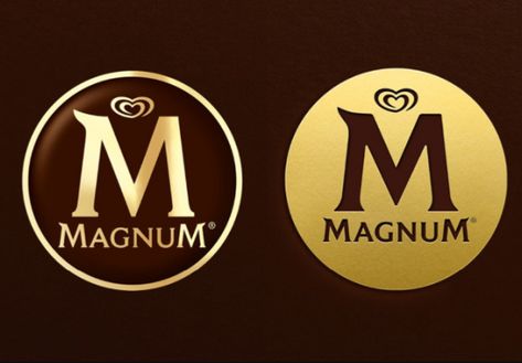 Magnum Logo, Ice Cream Names, Magnum Ice Cream, Candy Pictures, Ice Cream Logo, Ice Candy, Essential Oil Labels, Ice Cream Brands, Food Graphic Design