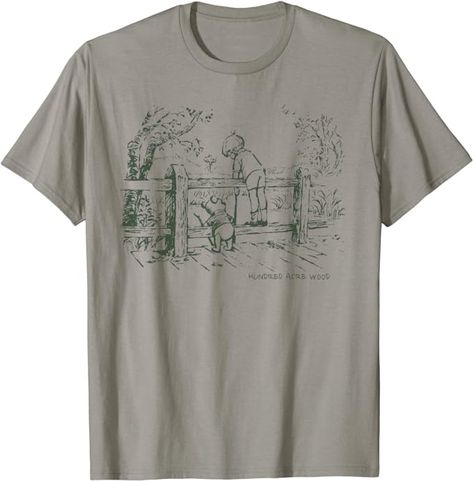 Amazon.com: Disney Winnie the Pooh and Christopher Robin T-Shirt : Clothing, Shoes & Jewelry Pooh And Christopher Robin, Adult Disney Shirts, Pooh Shirt, Funny Disney Shirts, Winnie The Pooh Shirt, A A Milne, Funny Disney, Christopher Robin, Disney Tees