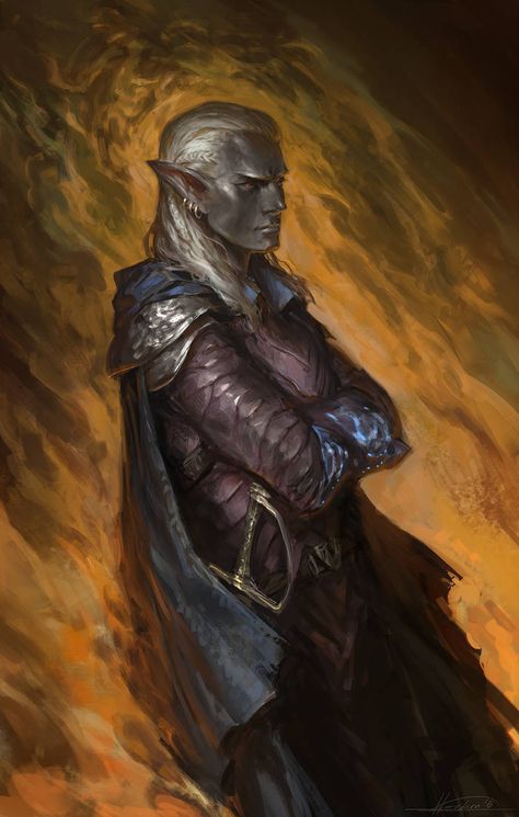 Drow 3 - Forgotten Realms by 000Fesbra000 on DeviantArt Drow Male Art, Drow Fighter, Drow Art, Evil Elf, Drow Male, Male Elf, Dark Elves, Elf Characters, Elves Fantasy