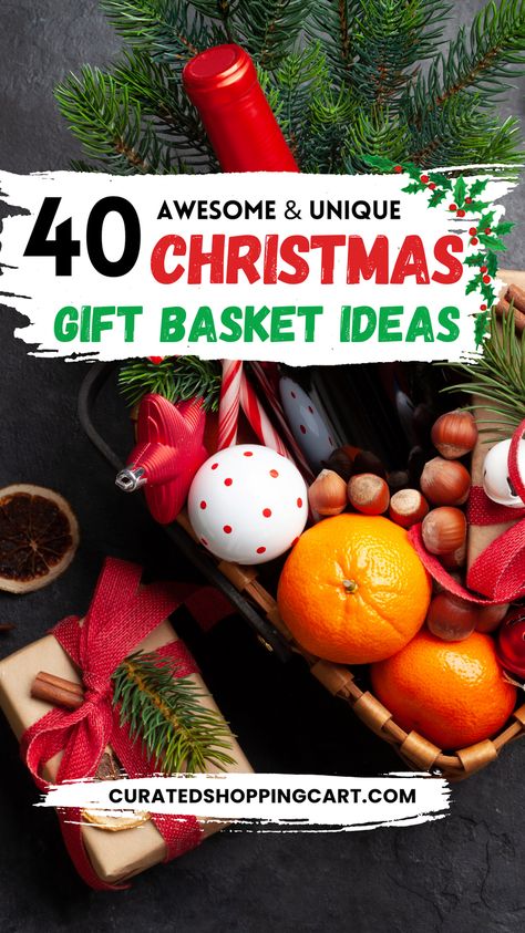 Check out the ultimate guide to gifting with our list of 40 awesome Christmas gift basket ideas! Perfect for friends, family, or coworkers, these creative baskets are filled with goodies that will delight everyone on your list. From gourmet treats and personalized treasures to themed collections, find the inspiration you need to create memorable holiday gifts. Don't miss out on these festive ideas that spread joy and cheer this Christmas season! Holiday gift ideas, unique gifts, festive gifts. Crockpot Christmas Gift Ideas, Christmas Basket Theme Ideas, Christmas Lantern Gift Basket, Casserole Gift Basket Ideas, Adult Children Christmas Gift Baskets, Friend Christmas Basket Ideas, Recipe Gift Basket Ideas, Christmas Food Basket Ideas, Christmas Cleaning Gift Basket