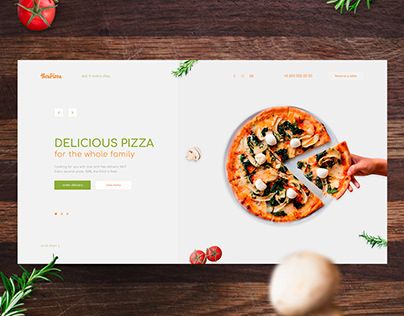 Pizza Landing Page, Food Header, Elegant Website Design, Dessert Restaurant, Landing Page Website, Pizza Delivery, Postcard Template, Delicious Pizza, Website Design Inspiration