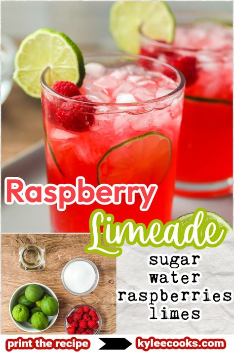 Discover the joy of making your own Raspberry Limeade! With our simple recipe, you can whip up this sweet and tangy delight in no time. Pin this to your favorite board and let the delicious journey begin! Raspberry Limeade, Limeade Recipe, Raspberry Syrup, Easy Drink Recipes, Easy Summer Meals, Homemade Drinks, Raspberry Lemonade, Mocktail Recipe, Punch Recipes