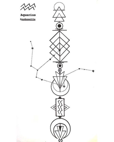 Aquarius Element Tattoo, Greek Symbol Tattoo, Aquarius Symbol Tattoo, Tiger Face Tattoo, Aquarius Constellation Tattoo, Geometric Arrow Tattoo, Geometric Line Tattoo, Air Tattoo, Astrology Tattoo