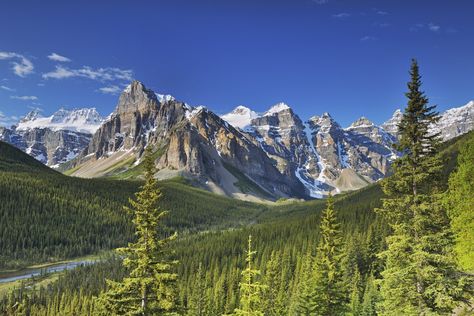 8 Spectacular Mountain Ranges You Need to Put on Your Bucket List | Brit + Co Alberta Banff, Forest Temple, Mountain Drawing, Sacred Mountain, Mountain Ranges, Mountains Landscape, Banff National Park, Landscape Pictures, Beautiful Photos Of Nature