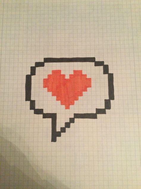 Pixlr Art Easy, Pixel Art Facil, Pixel Art Love, Pixlr Art, Dibujo Simple, Graph Paper Drawings, Easy Pixel Art, Pixel Art Templates, Pixel Drawing