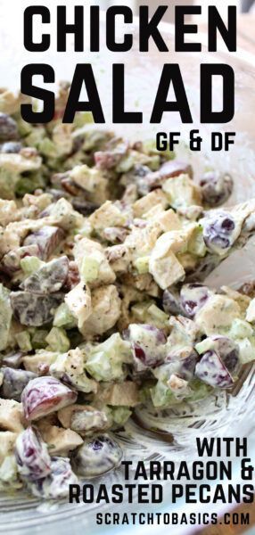 Chicken Salad With Tarragon, Chicken Salad Meal Prep, Chicken Salad Recipe With Grapes, Recipe With Grapes, Tarragon Recipes, Tarragon Chicken Salad, Lunches For The Week, Meal Planning For Beginners, Crockpot Lunch