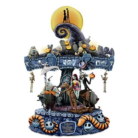 Home Decorators Collection | Tim Burtons The Nightmare Before Christmas Rotating Musical Carousel Sculpture Lights Up by The Bradford Exchange ** Details can be found by clicking on the image. Note:It is Affiliate Link to Amazon. #black Crafts Anime, Clock Pendant, Christmas Musical, Walt Disney Animation Studios, Walt Disney Animation, Christmas Collectibles, Bradford Exchange, Oogie Boogie, Jack And Sally