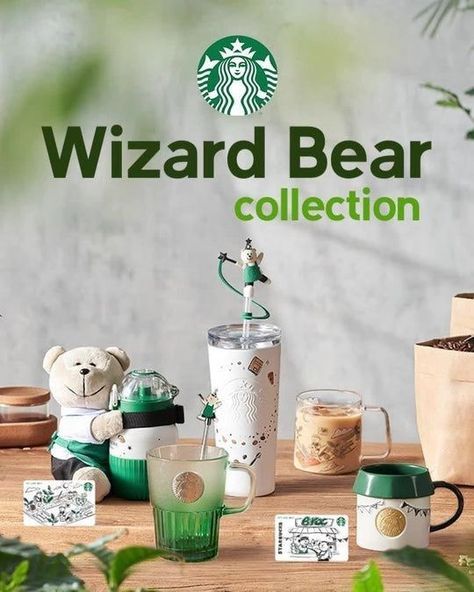 #starbucksmalaysia Starbucks Cups Collection, Tumbler Aesthetic, Starbucks Malaysia, Starbucks Coffee Cups, Starbucks Merchandise, Starbucks Collection, Coffee Bean Bags, Starbucks Design, Bear Cup