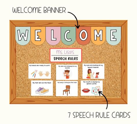 Soft Boho Speech Therapy Classroom and Office Decor, SLP Classroom and Office Decor, SLP Classroom Decor and Posters, Speech Therapy - Etsy Speech Therapy Decorations For Classroom, Speech Therapy Classroom, Slp Classroom, Therapy Classroom, Speech Rules, Speech Teacher, Speech Room, Welcome Banner, Speech Therapy