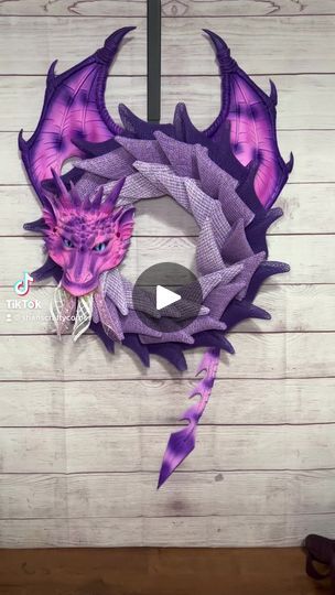 Dragon Wreath, Wreaths Across America, Make A Dragon, Wreath Maker, 1k Views, A Dragon, Front Door Decor, Etsy Crafts, Wreaths For Front Door