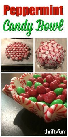 Peppermint Bowls, Killing Ants, Peppermint Candy Bowl, Christmas Candy Crafts, Edible Candy, Christmas Eats, Candy Cane Crafts, Peppermint Candies, Frugal Christmas