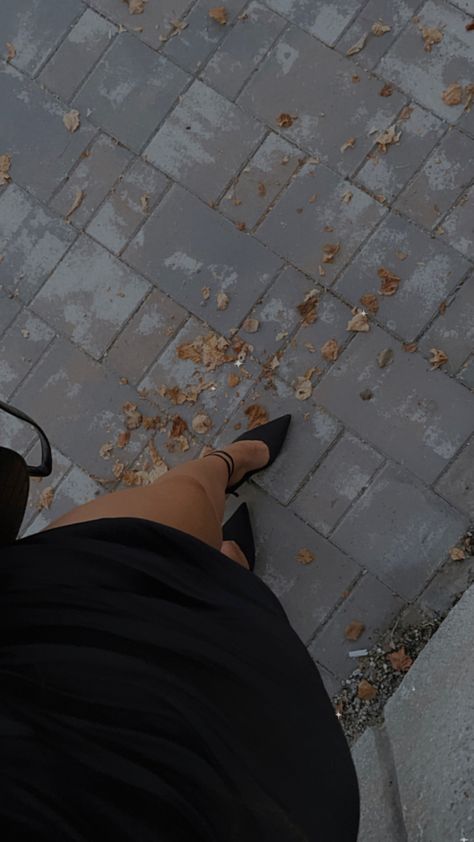 Satin dress, black heels, insta story, aesthetic, fall vibes, autumn Black Satin Dress Aesthetic, Satin Dress Aesthetic, Insta Story Aesthetic, Satin Dress Black, Aesthetic Fall Vibes, Office Heels, High Fashion Poses, Story Aesthetic, Swag Girl Style