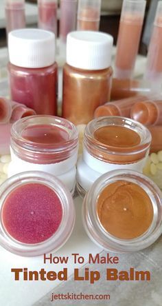 Recipe For An All Natural Tinted Lip Balm - Jett's Kitchen Natural Colorants For Lip Balm, Natural Tinted Lip Balm, Homemade Beetroot Lip Balm, How To Make Beetroot Lip Balm, Tinted Lip Balm Diy, Tinted Lip Balm Recipe, Natural Lip Balm Recipe, Balm Recipe, Lip Balm Containers