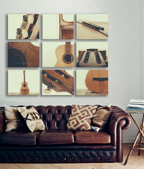 guitar room Room Music Decor, Acoustic Guitar Parts, Prints Music, Acoustic Guitar Case, Room Music, Guitar Wall Art, Guitar Room, Man Cave Art, Guitar Wall